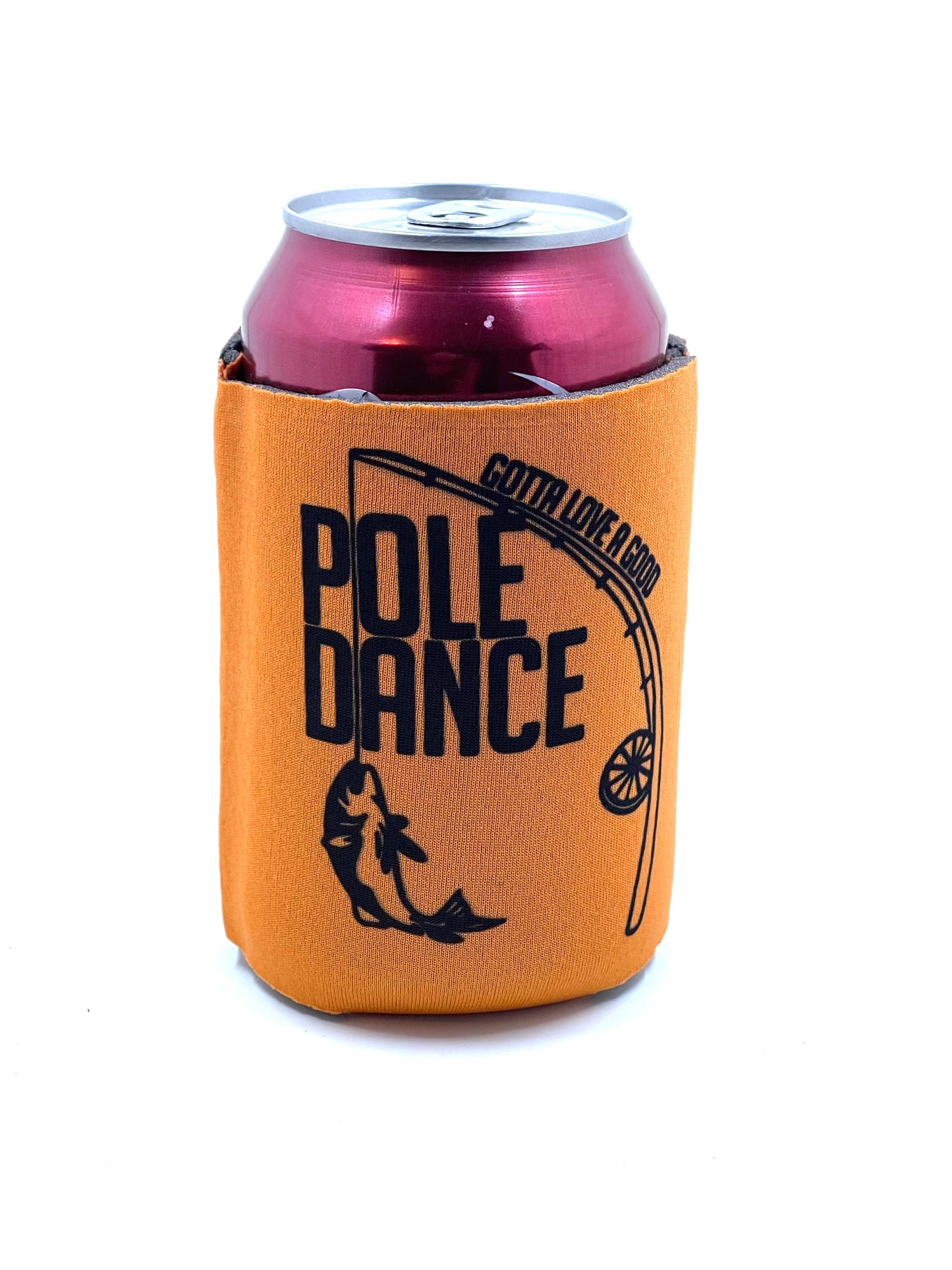 Pole Dance Orange Koozie