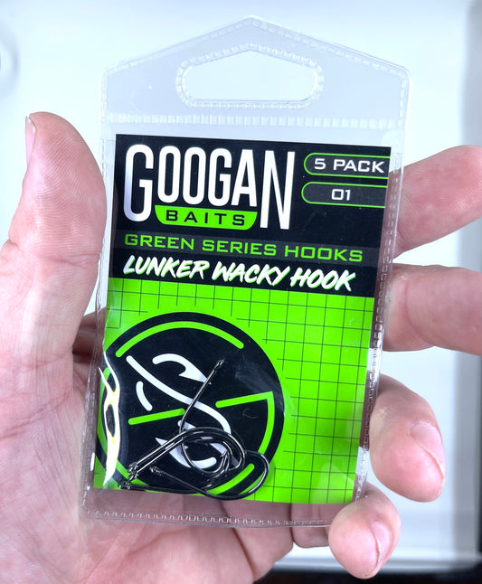 Googan Green Series Lunker Whacky Hook 5pk (01)