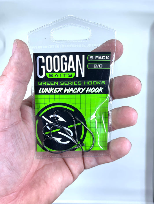 Googan Green Series Lunker Whacky Hook 5pk (2/0)