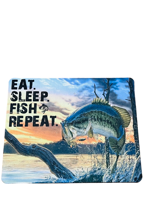 Eat Sleep Fish Repeat Mouse Pad