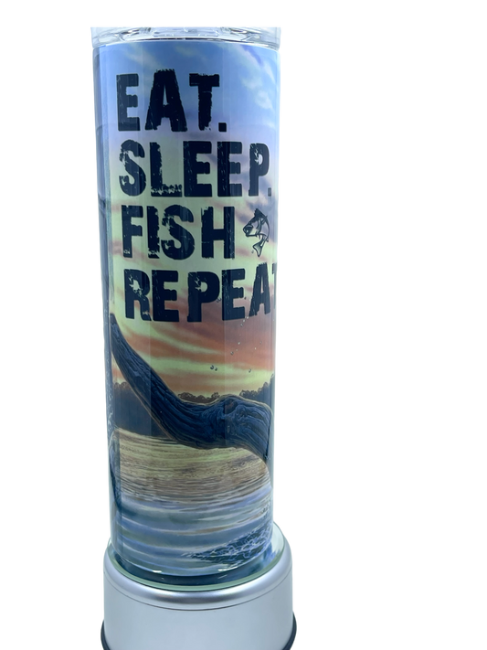 Eat Sleep Fish Repeat 20oz Tumbler