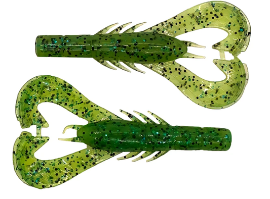 Googan Krackin' Craw 7pk (Chart Pepper w/ Green Fleck)